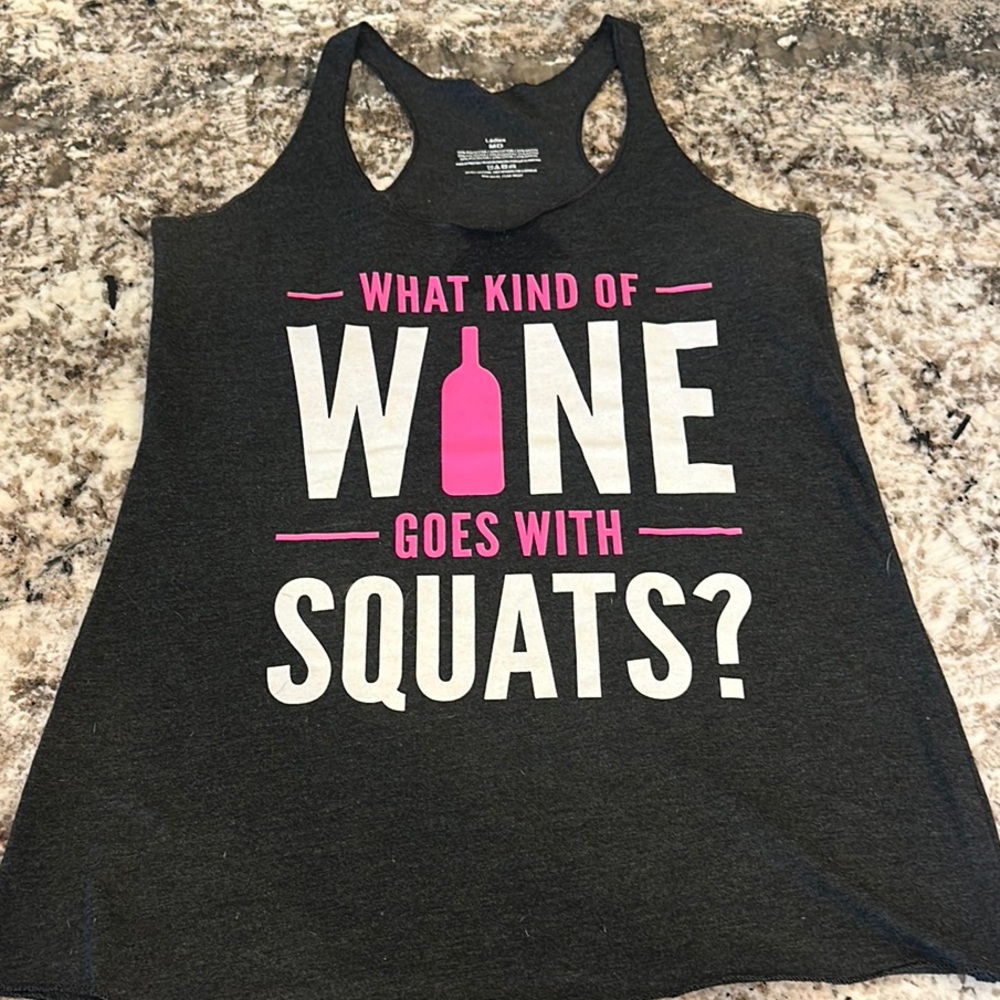 Women's Gray Graphic Tank Top